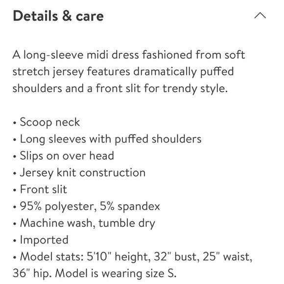 WAYF Puff Long Sleeve Midi Dress in Rust NEW - Picture 9 of 9